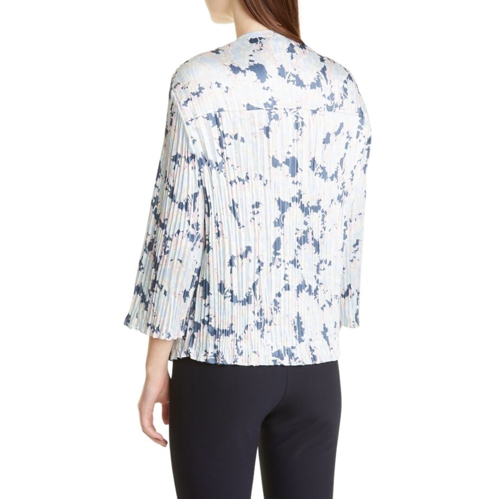 Vince Pleated Tide Pool Lotus Print Button Down B… - image 2